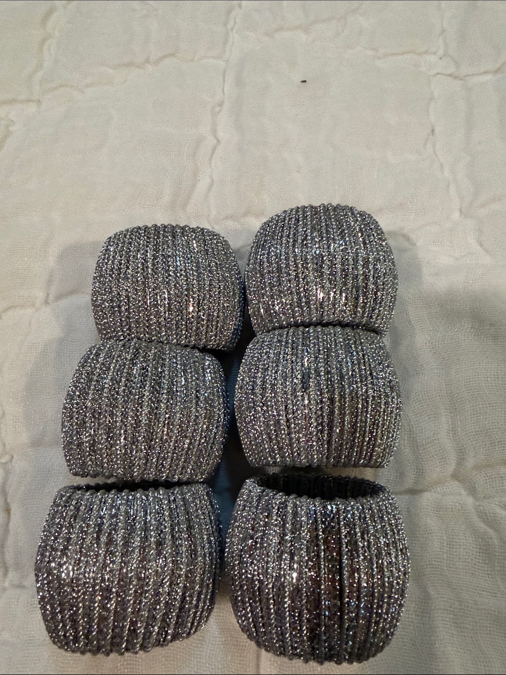 6 Silver Napkin Holders
